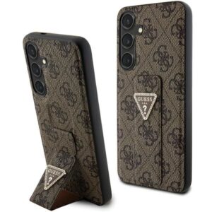 Cits mobilo telefonu aksesuārs Guess  Guess GUHCS24SPGS4TDW S24 S921 brown/brown hardcase Grip Stand 4G Triangle Strass