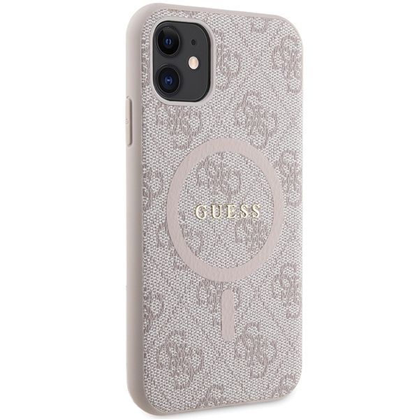 Tagakaaned Guess Guess GUHMN61G4GFRP iPhone 11 6.1" / Xr pink/pink hardcase 4G Collection Leather Metal Logo MagSafe