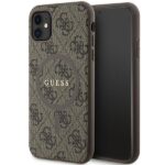 Tagakaaned Guess  Guess GUHMN61G4GFRW iPhone 11 6.1" / Xr brown/brown hardcase 4G Collection Leather Metal Logo MagSafe 