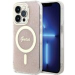 Nugarėlės dėklai Guess  Guess IML 4G MagSafe case for iPhone 15 Pro - pink 