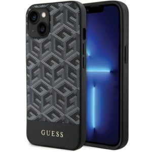 Aizmugurējais vāciņš Guess  Guess GCube Stripes MagSafe case for iPhone 15 / 14 / 13 - black