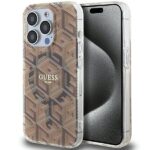 Nugarėlės dėklai Guess  Guess IML GCube MagSafe case for iPhone 15 Pro Max - brown 