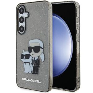 Nugarėlės dėklai Karl Lagerfeld  Karl Lagerfeld KLHCS24MHNKCTGK S24+ S926 black/black hardcase Glitter Karl&Choupette 