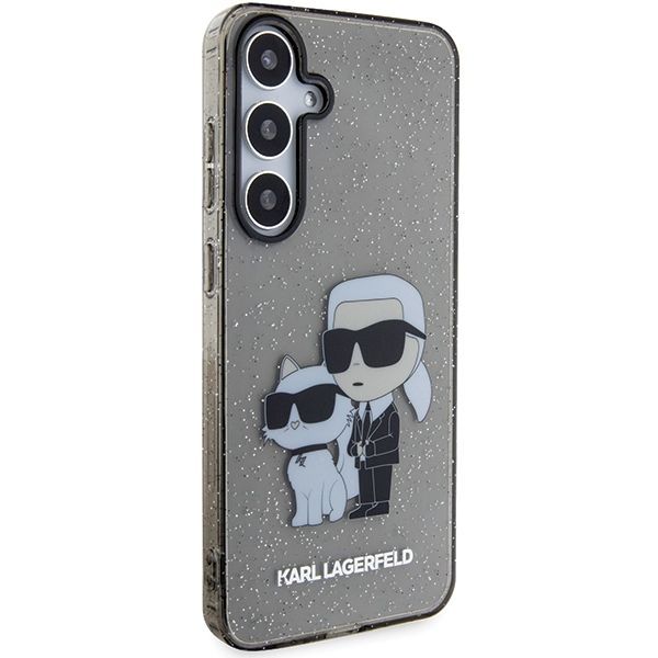 Back panel cover Karl Lagerfeld Karl Lagerfeld KLHCS24MHNKCTGK S24+ S926 black/black hardcase Glitter Karl&Choupette