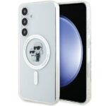 Kitas telefono priedas Karl Lagerfeld  Karl Lagerfeld IML Karl&Choupette MagSafe case for Samsung Galaxy S24 - transparent 