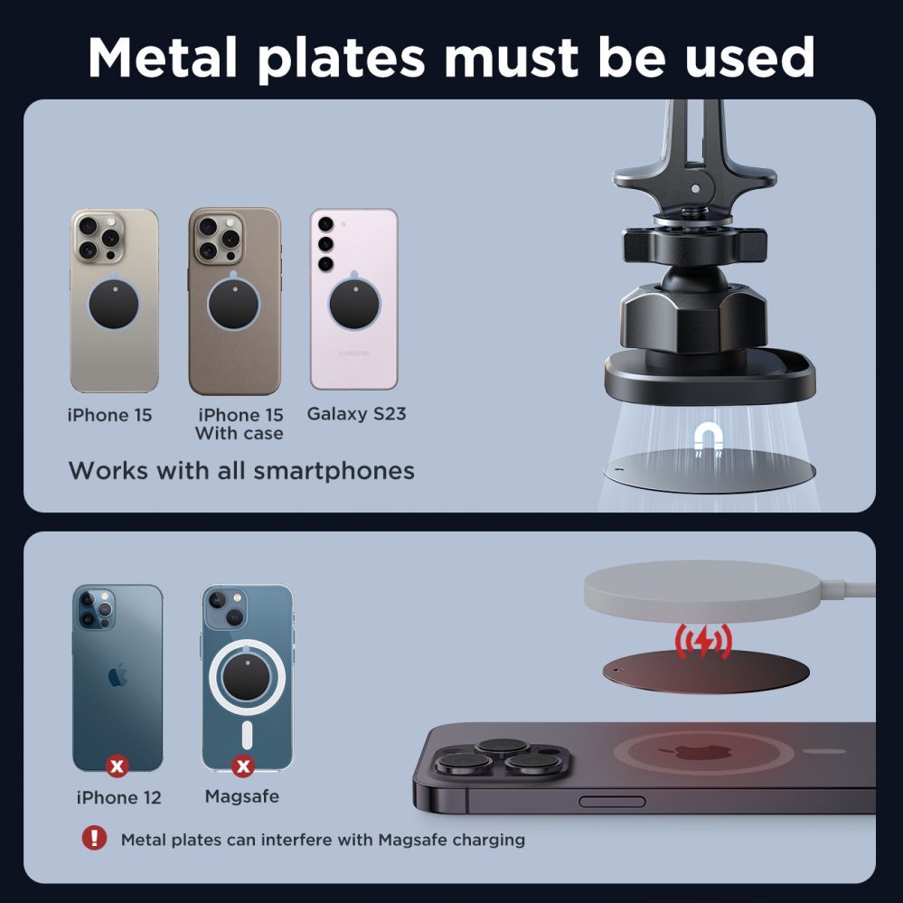 Auto holder Joyroom Joyroom JR-ZS400 magnetic car phone holder on the dashboard - black