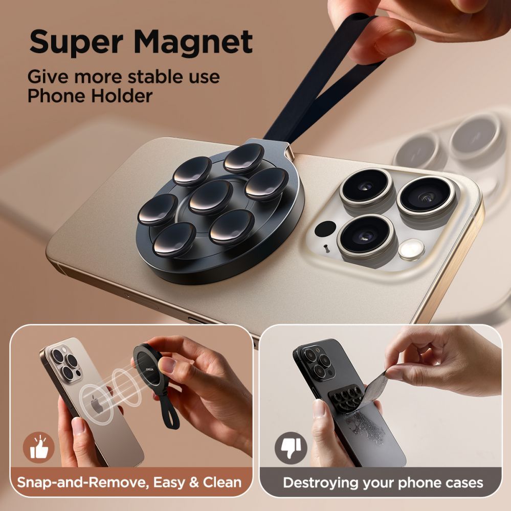 Auto holder Joyroom Joyroom JR-ZS393 magnetic phone holder with suction cups - black