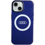 Back panel cover Audi  Audi IML Big Logo MagSafe case for iPhone 15 / 14 / 13 - blue
