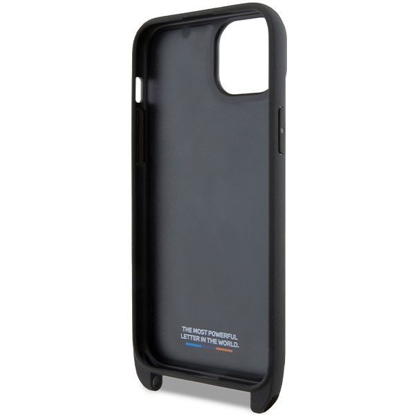 Back panel cover BMW BMW M Edition Carbon Stripe & Strap case for iPhone 15 Plus / 14 Plus - black