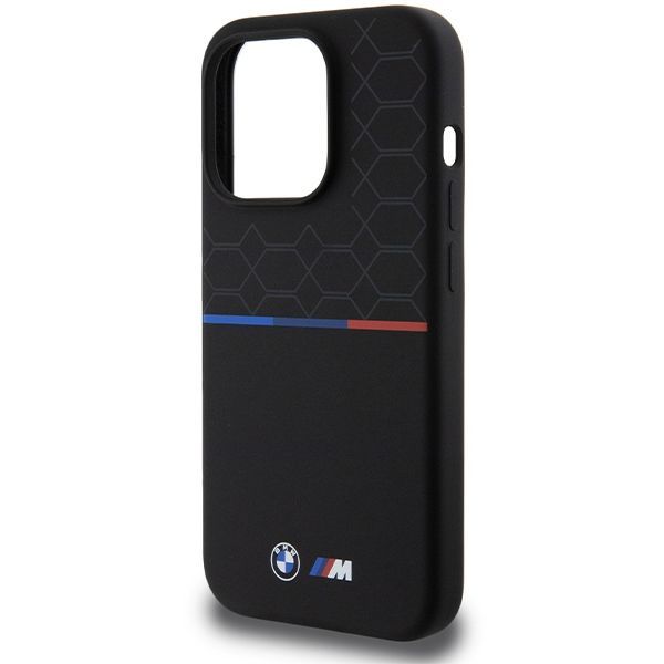 Back panel cover BMW BMW M Silicone Pattern MagSafe case for iPhone 15 Pro - black