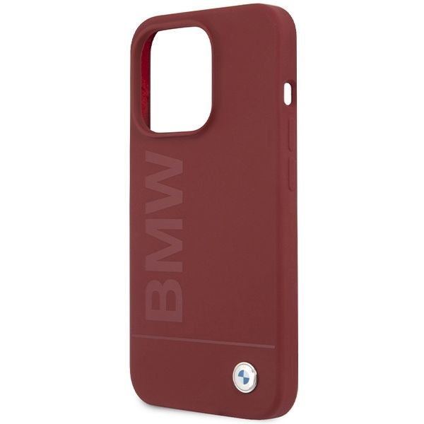 Back panel cover BMW BMW Silicone Big Logo MagSafe case for iPhone 15 Pro - red