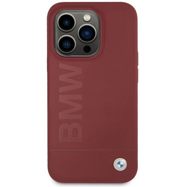 Back panel cover BMW BMW Silicone Big Logo MagSafe case for iPhone 15 Pro - red