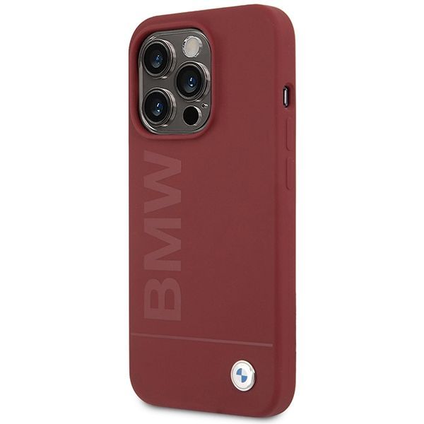 Back panel cover BMW BMW Silicone Big Logo MagSafe case for iPhone 15 Pro - red
