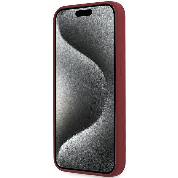 Back panel cover BMW BMW Silicone Big Logo MagSafe case for iPhone 15 Pro - red