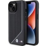 Чехол на заднюю панель BMW  BMW Perforated Twisted Line MagSafe Case for iPhone 15/14/13 - Black 
