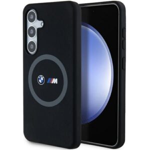 Aizmugurējais vāciņš BMW  BMW M Silicone Printed Ring MagSafe case for Samsung Galaxy S24 - black 