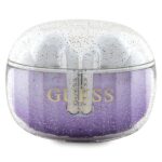 Nugarėlės dėklai Guess - Guess Glitter Gradient TWS Bluetooth headphones with docking station - purple