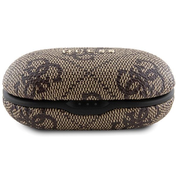 Back panel cover Guess TWS Guess 4G Metal Bluetooth headphones with ENC docking station - brown