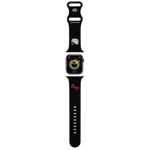 Tagakaaned Hello Kitty  Hello Kitty Silicone Kitty Head Strap for Apple Watch 42/44/45/49mm - Black 