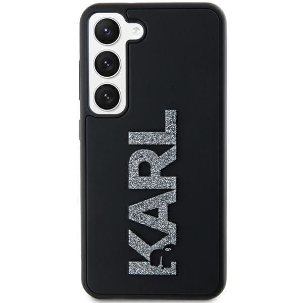Back panel cover Karl Lagerfeld Karl Lagerfeld 3D Rubber Glitter Logo case for Samsung Galaxy S23+ - black
