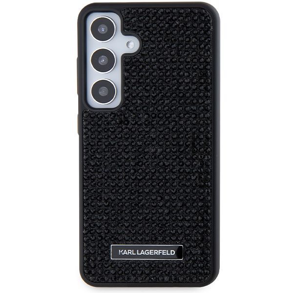 Aizmugurējais vāciņš Karl Lagerfeld Karl Lagerfeld Rhinestone Metal Logo case for Samsung Galaxy S24+ - black