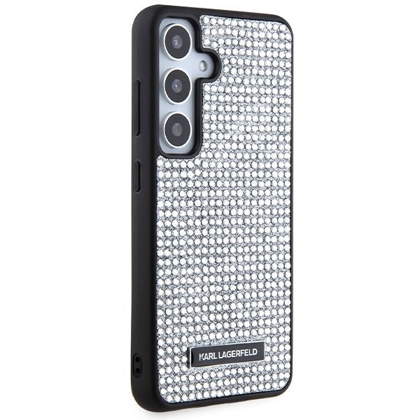 Tagakaaned Karl Lagerfeld Karl Lagerfeld Rhinestone Metal Logo case for Samsung Galaxy S24 - silver