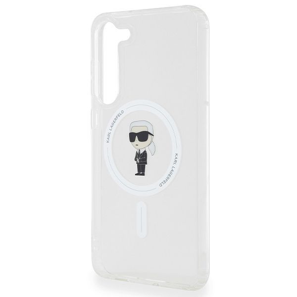 Back panel cover Karl Lagerfeld Karl Lagerfeld IML Ikonik MagSafe case for Samsung Galaxy S23+ - transparent