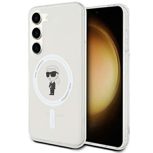 Back panel cover Karl Lagerfeld Karl Lagerfeld IML Ikonik MagSafe case for Samsung Galaxy S23 - transparent
