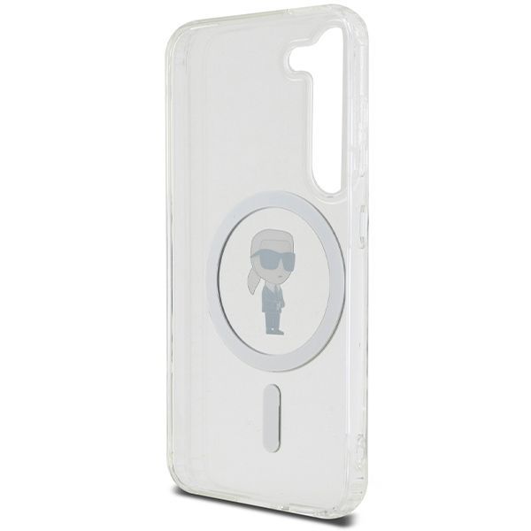 Back panel cover Karl Lagerfeld Karl Lagerfeld IML Ikonik MagSafe case for Samsung Galaxy S23 - transparent