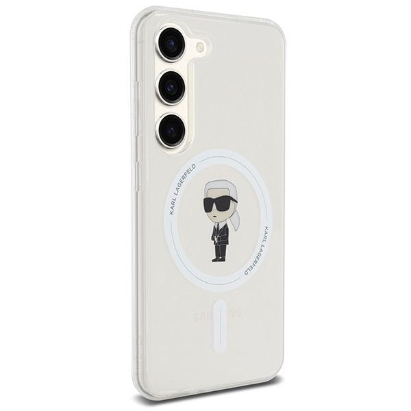 Back panel cover Karl Lagerfeld Karl Lagerfeld IML Ikonik MagSafe case for Samsung Galaxy S23 - transparent