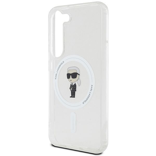Back panel cover Karl Lagerfeld Karl Lagerfeld IML Ikonik MagSafe case for Samsung Galaxy S23 - transparent