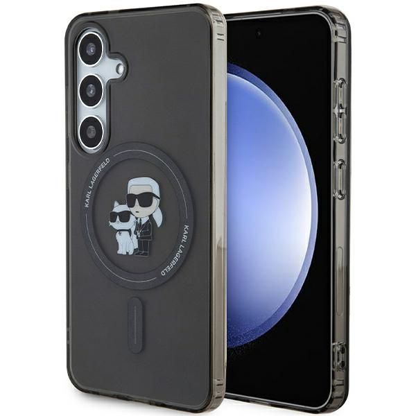 Back panel cover Karl Lagerfeld Karl Lagerfeld IML Karl&Choupette MagSafe case for Samsung Galaxy S24 - black