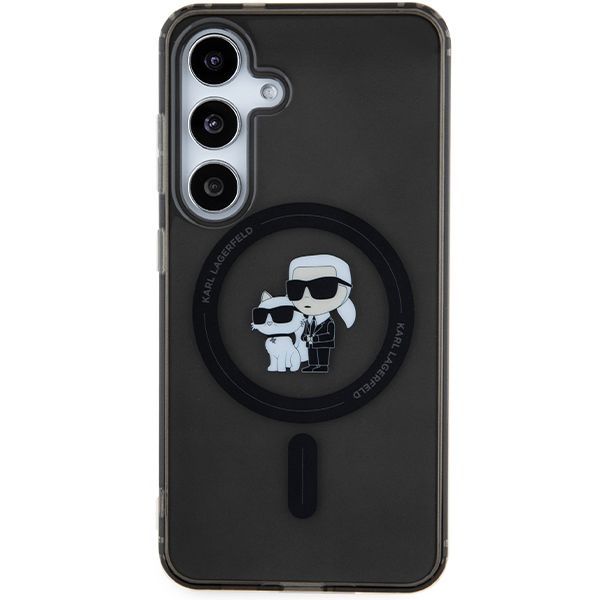 Back panel cover Karl Lagerfeld Karl Lagerfeld IML Karl&Choupette MagSafe case for Samsung Galaxy S24 - black