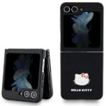 Tagakaaned Hello Kitty  Hello Kitty Metal Logo Kitty Head case for Samsung Galaxy Z Flip 5 - black 