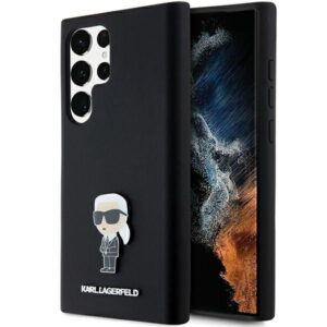 Nugarėlės dėklai Karl Lagerfeld  Karl Lagerfeld Silicone Ikonik Metal Pin case for Samsung Galaxy S23 Ultra - black 