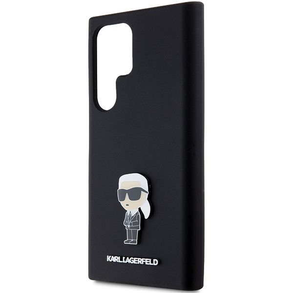 Tagakaaned Karl Lagerfeld Karl Lagerfeld Silicone Ikonik Metal Pin case for Samsung Galaxy S23 Ultra - black