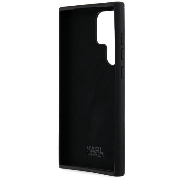 Tagakaaned Karl Lagerfeld Karl Lagerfeld Silicone Ikonik Metal Pin case for Samsung Galaxy S23 Ultra - black