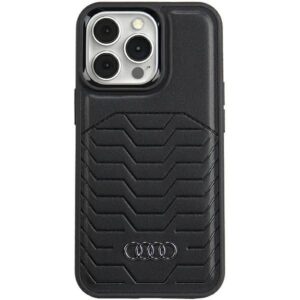 Cits mobilo telefonu aksesuārs Audi  Audi Synthetic Leather case with MagSafe for iPhone 13 Pro Max - black