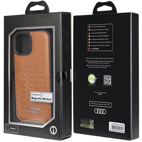 Other Phone Accessory Audi Audi Synthetic Leather case with MagSafe for iPhone 15 / 14 / 13 - brown