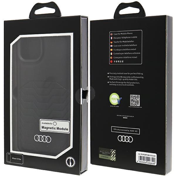 Other Phone Accessory Audi Audi Synthetic Leather Case with MagSafe for iPhone 15 Plus / 14 Plus - Black