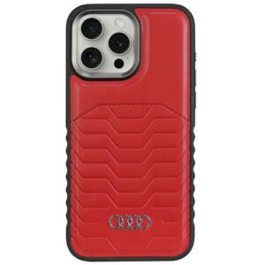 Cits mobilo telefonu aksesuārs Audi  Audi Synthetic Leather case with MagSafe for iPhone 15 Pro - red