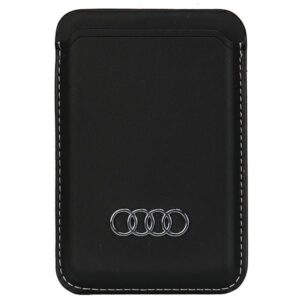Cits mobilo telefonu aksesuārs Audi  Audi Synthetic Leather magnetic wallet compatible with MagSafe - black