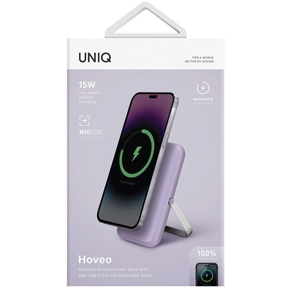 Other Phone Accessory UNIQ Powerbank Uniq Hoveo magnetic 5000mAh USB-C 20W PD - purple