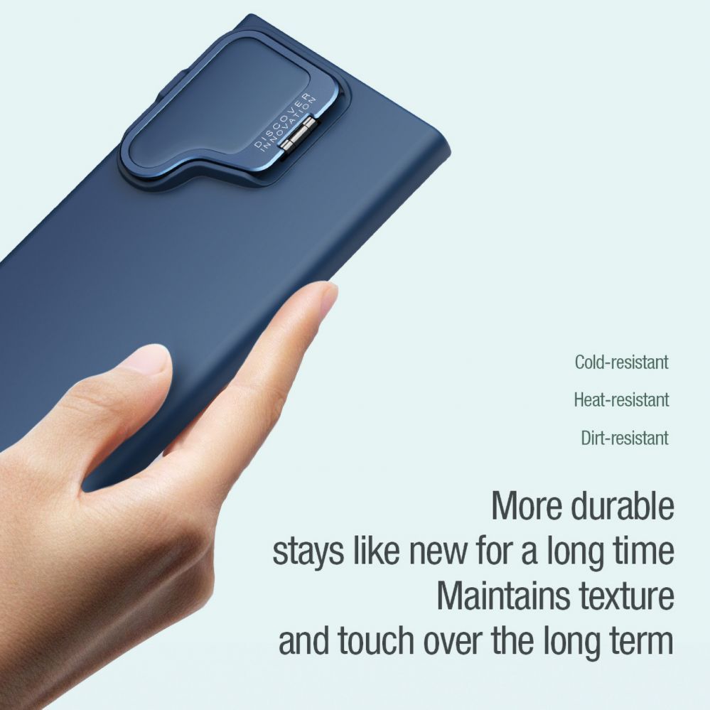 Back panel cover Nillkin Nillkin CamShield Silky Prop Silicone Case for Samsung Galaxy S24 Ultra - black