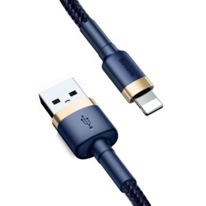 Cable Baseus  Baseus Cafule USB-A / Lightning 2.4A QC 3.0 cable 1 m - blue-gold 