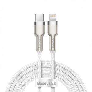Cable Baseus  Baseus Cafule Series Metal Data USB-C / Lightning 20W PD cable 2 m - white 