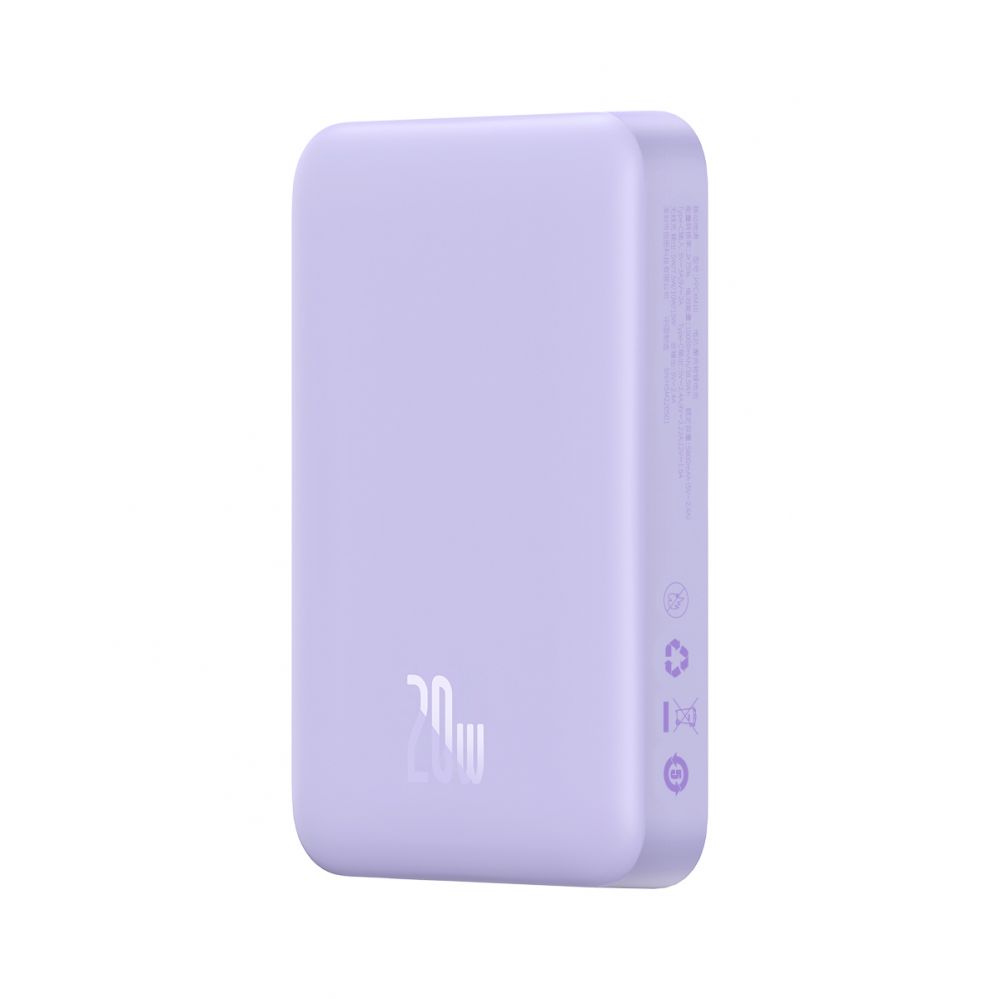Väline aku Baseus Baseus Magnetic Mini Induction Powerbank 10000mAh 20W - purple + USB-C - USB-C cable