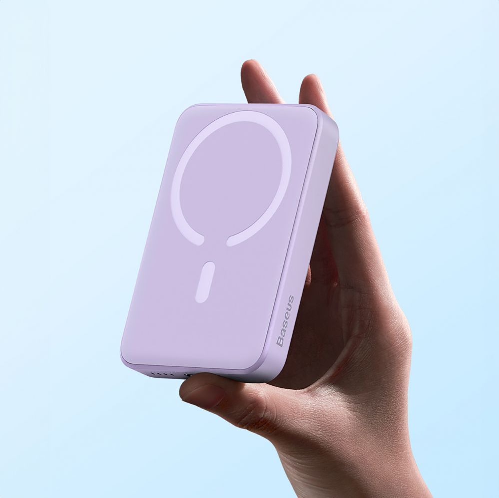 Väline aku Baseus Baseus Magnetic Mini Induction Powerbank 10000mAh 20W - purple + USB-C - USB-C cable