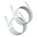Kabelis Baseus  Baseus Simple Wisdom Lightning / USB-C cable 20W 1.5 m 2 pcs - white