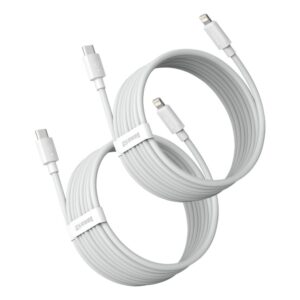 Cable Baseus  Baseus Simple Wisdom Lightning / USB-C cable 20W 1.5 m 2 pcs - white 